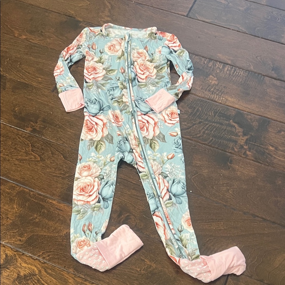 Posh Peanut PP Floral Kids One Piece Pajama 2T